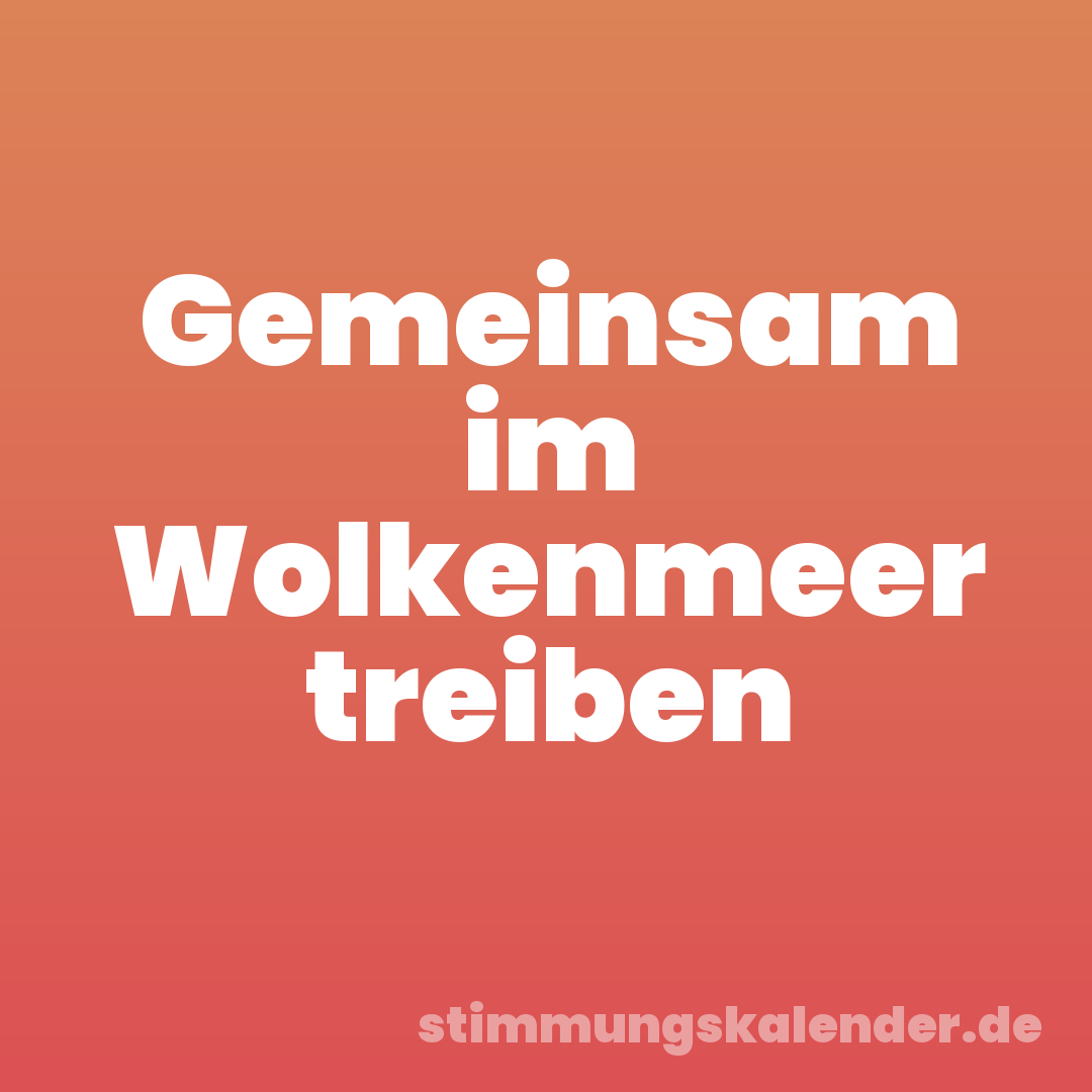 Gemeinsam im Wolkenmeer treiben