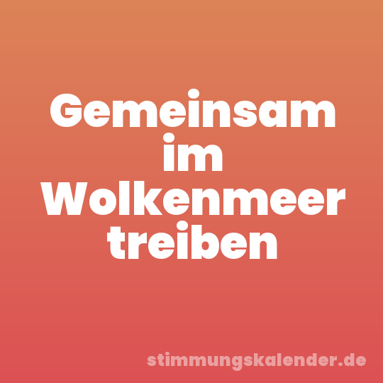 Gemeinsam im Wolkenmeer treiben