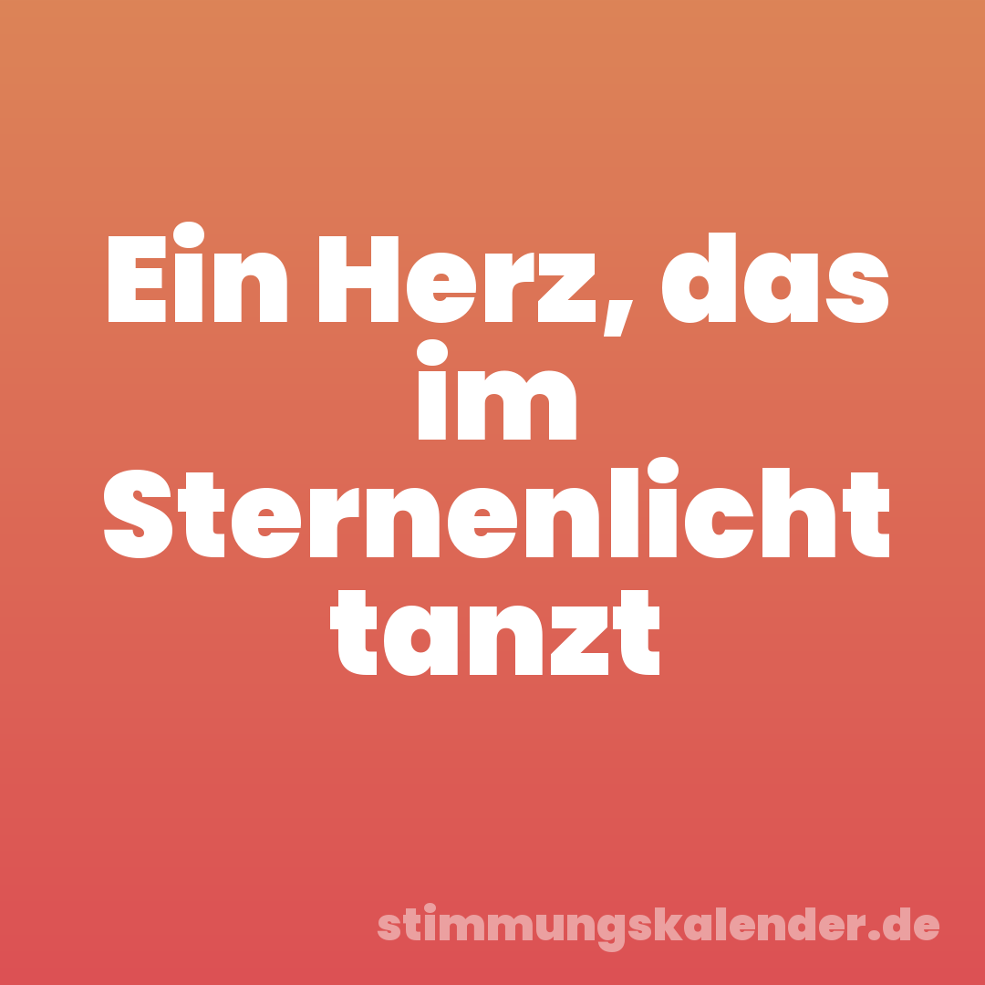 Ein Herz, das im Sternenlicht tanzt