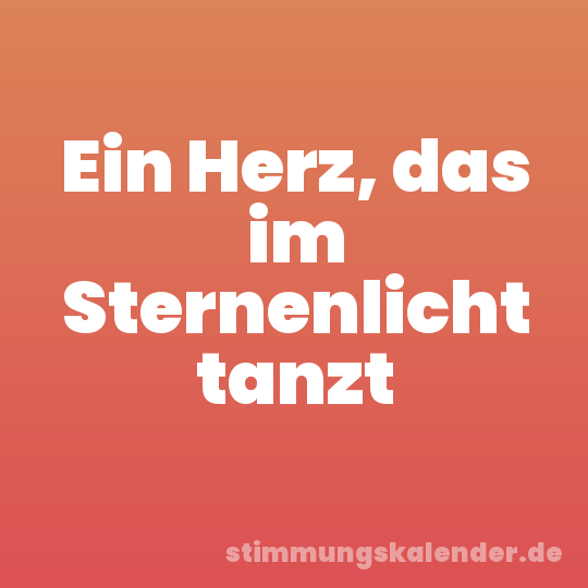 Ein Herz, das im Sternenlicht tanzt