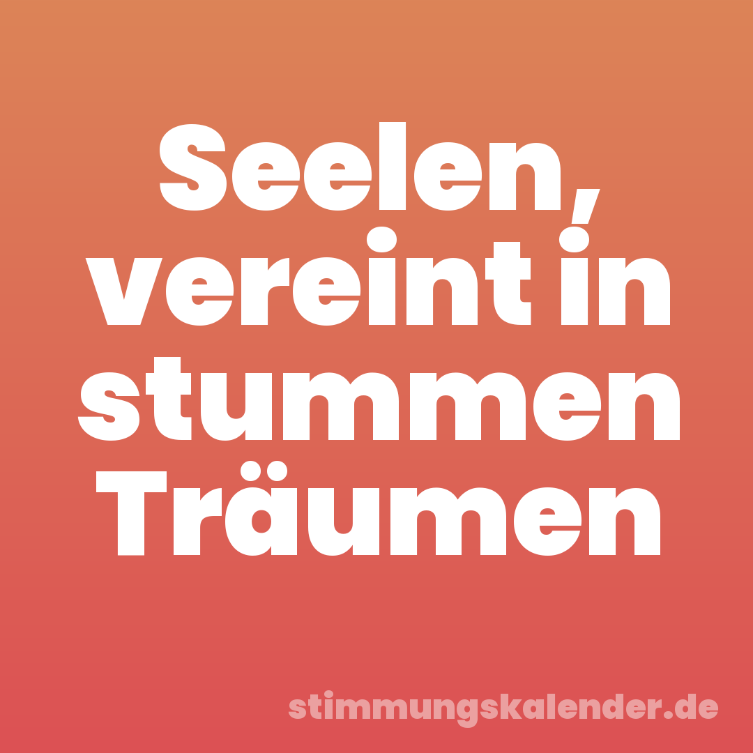 Seelen, vereint in stummen Träumen