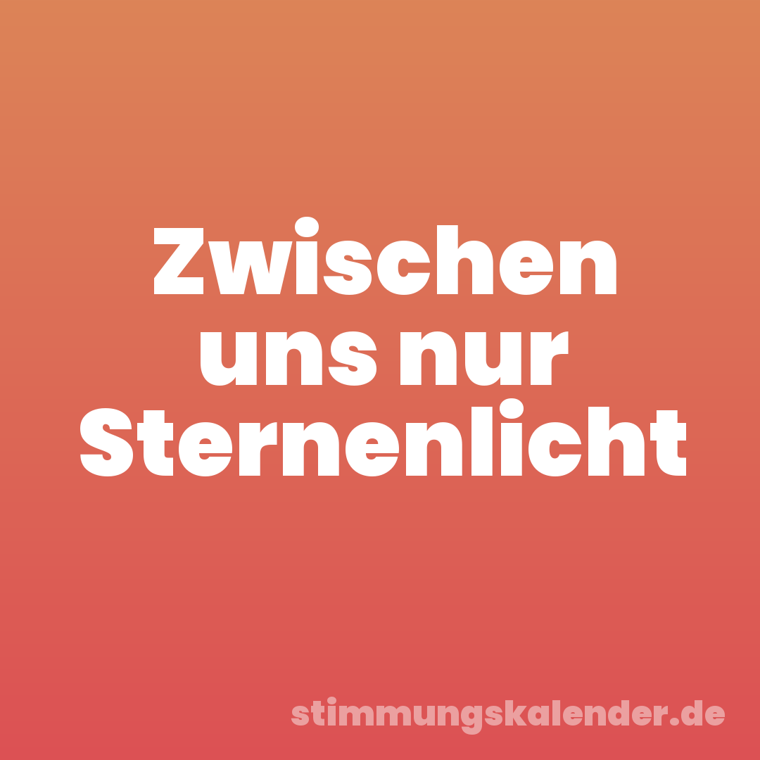 Zwischen uns nur Sternenlicht