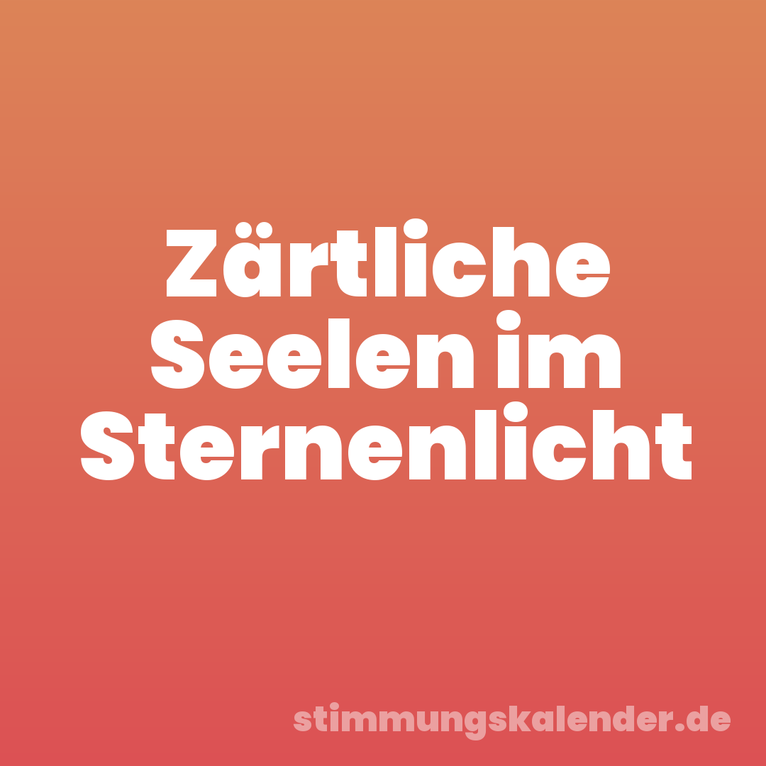 Zärtliche Seelen im Sternenlicht