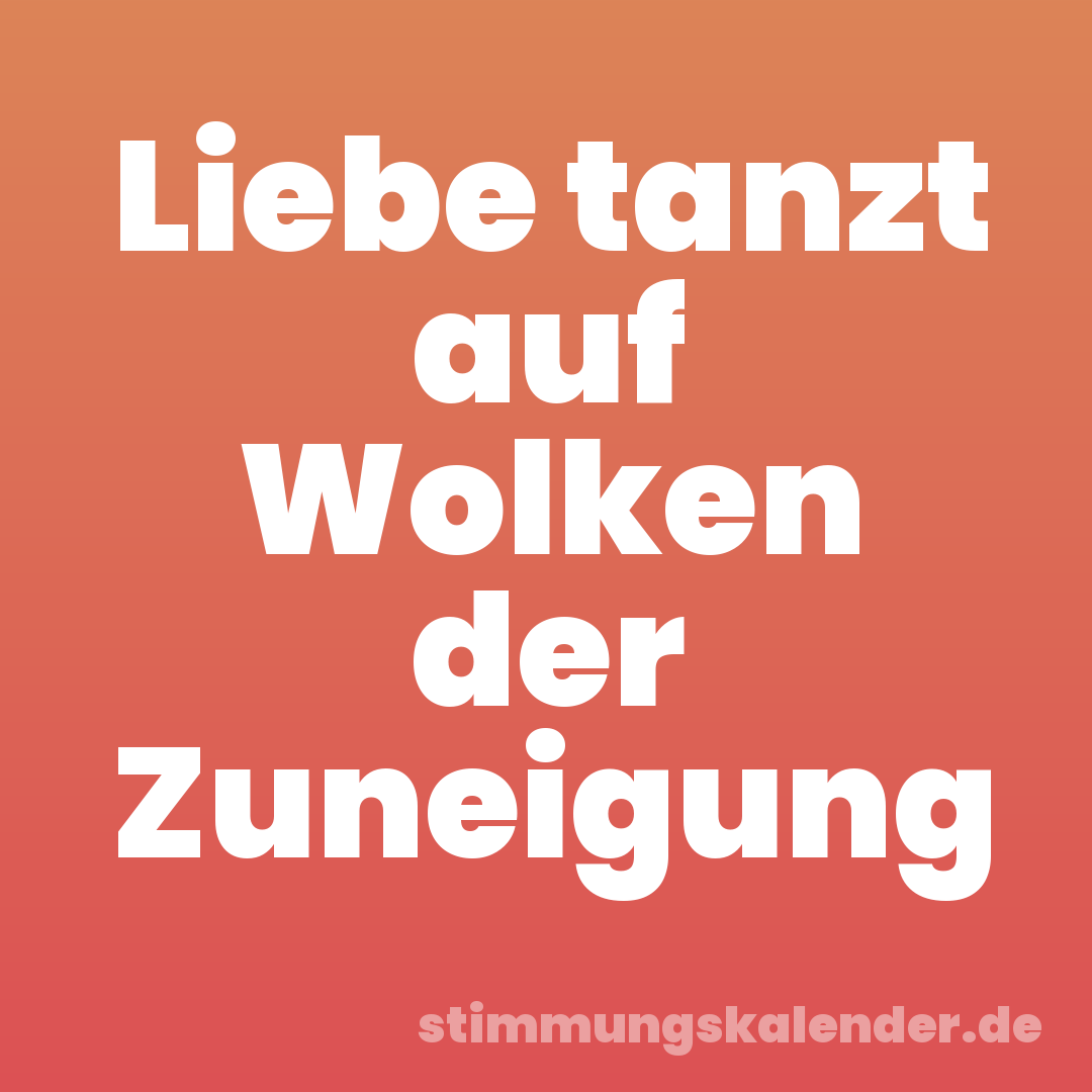 Liebe tanzt auf Wolken der Zuneigung