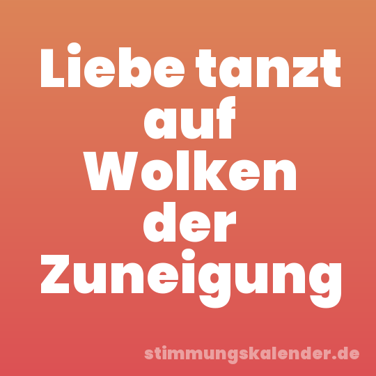 Liebe tanzt auf Wolken der Zuneigung