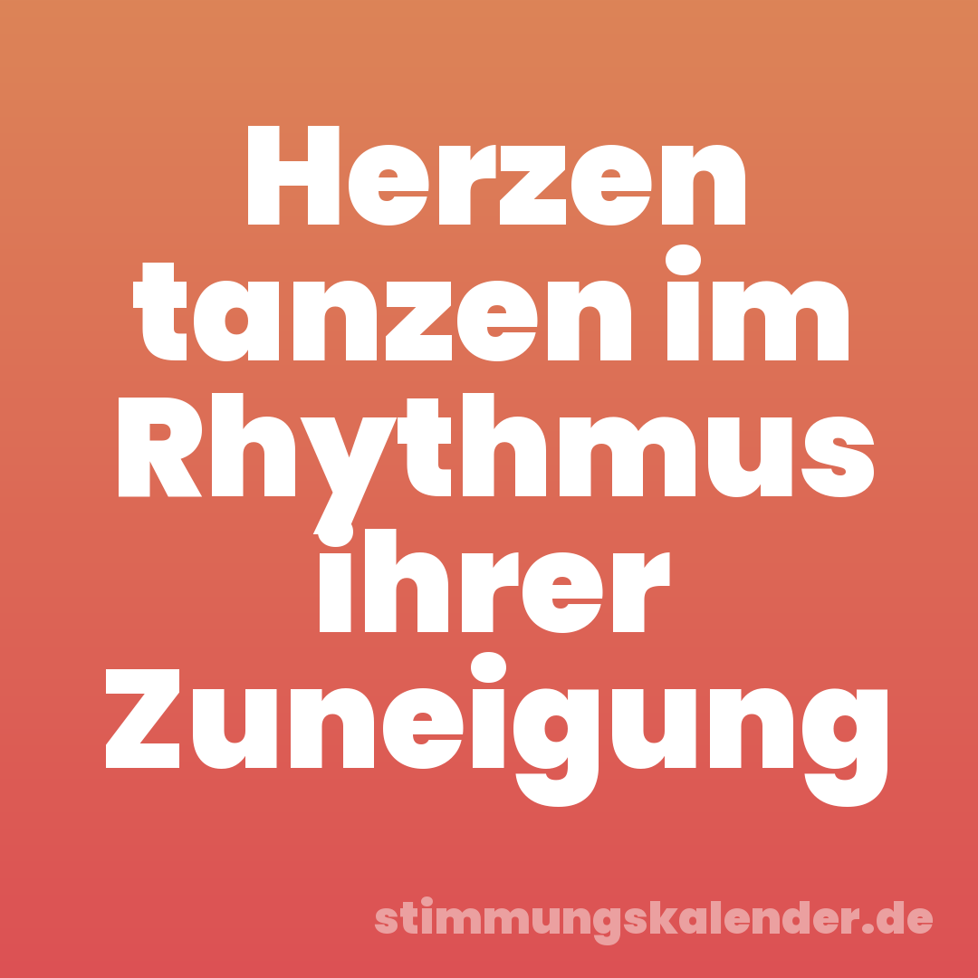 Herzen tanzen im Rhythmus ihrer Zuneigung