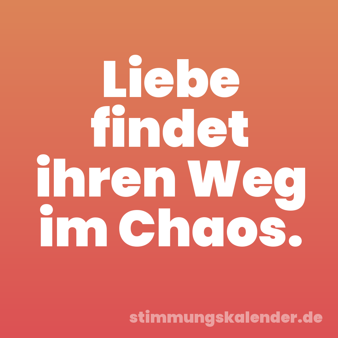 Liebe findet ihren Weg im Chaos.