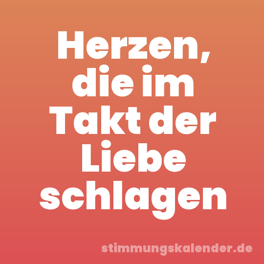 Herzen, die im Takt der Liebe schlagen