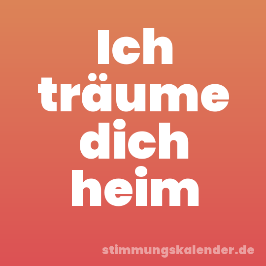 Ich träume dich heim
