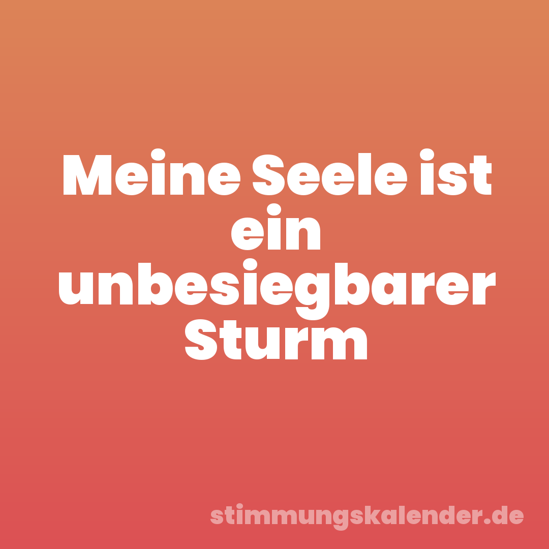 Meine Seele ist ein unbesiegbarer Sturm