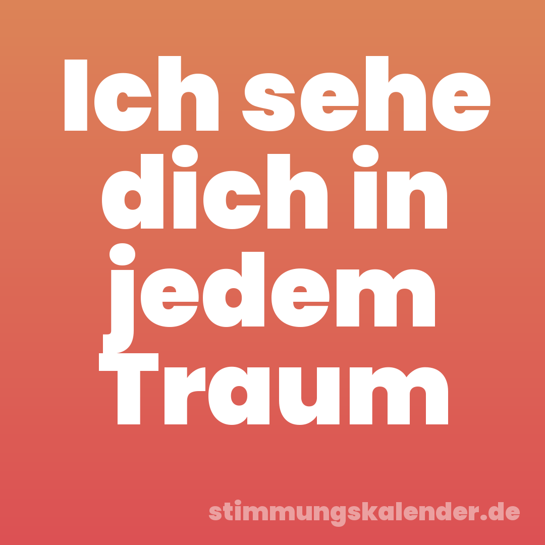 Ich sehe dich in jedem Traum