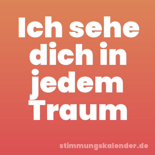 Ich sehe dich in jedem Traum