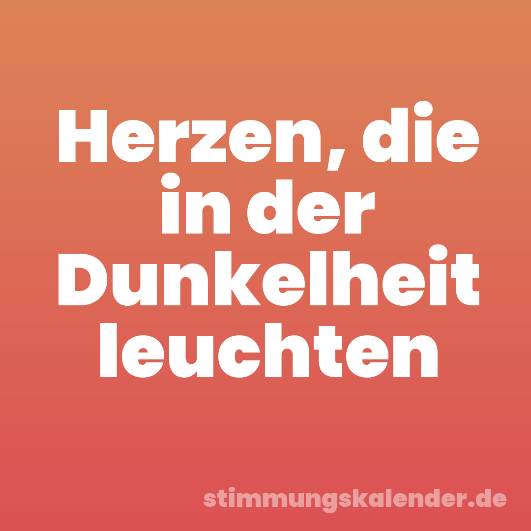 Herzen, die in der Dunkelheit leuchten