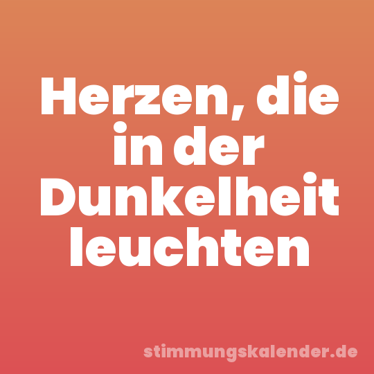 Herzen, die in der Dunkelheit leuchten