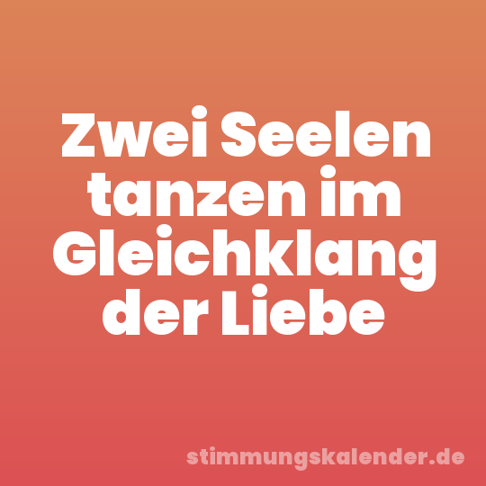 Zwei Seelen tanzen im Gleichklang der Liebe