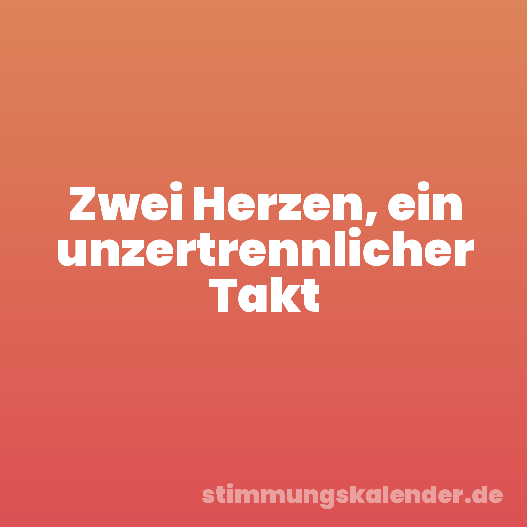 Zwei Herzen, ein unzertrennlicher Takt