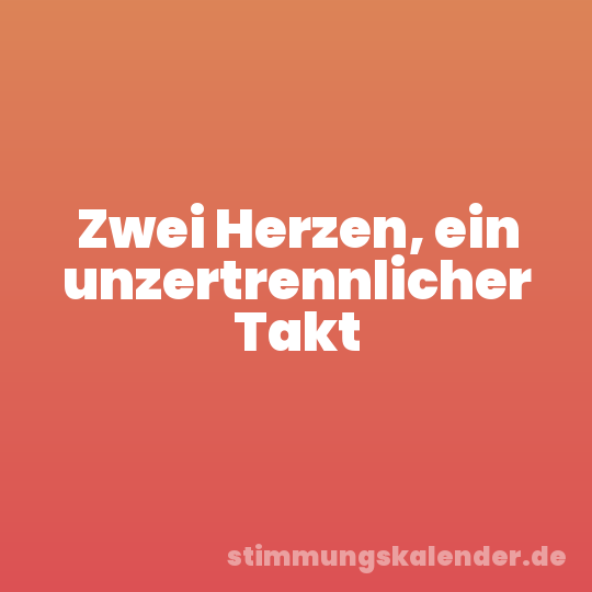 Zwei Herzen, ein unzertrennlicher Takt
