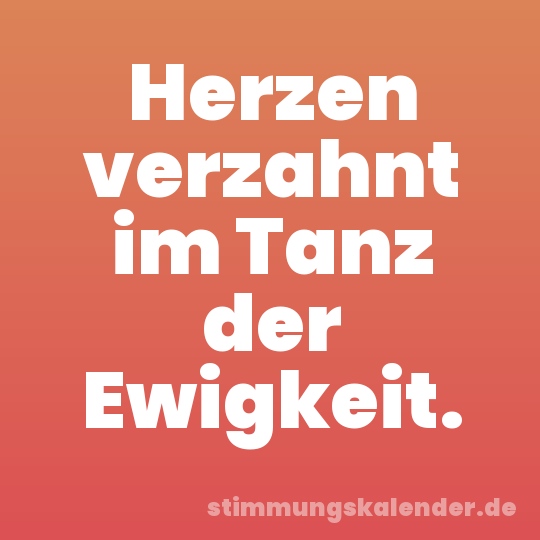 Herzen verzahnt im Tanz der Ewigkeit.