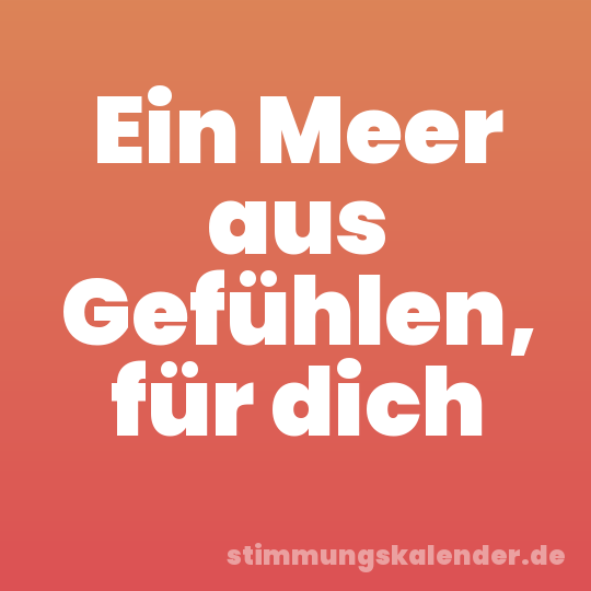 Ein Meer aus Gefühlen, für dich