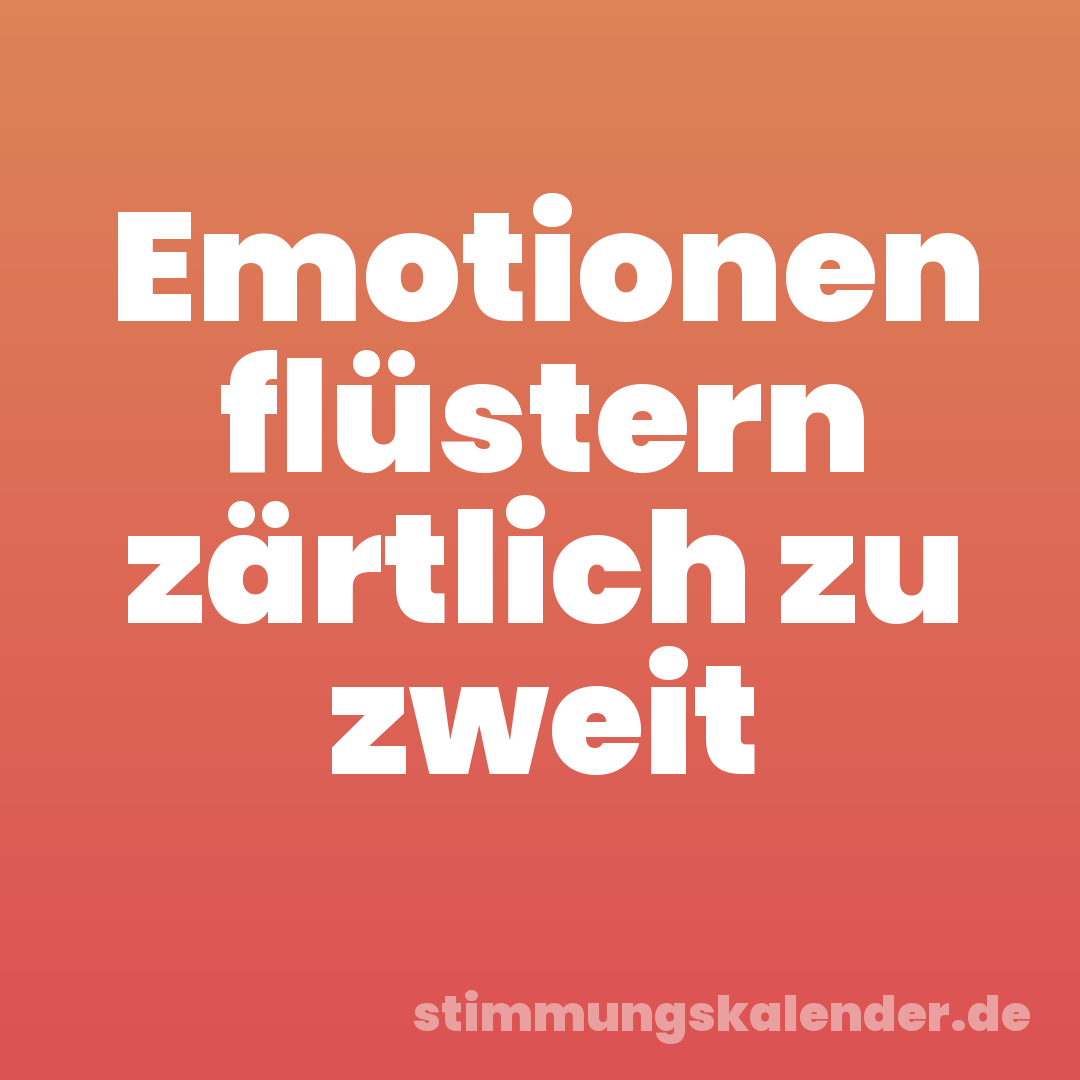 Emotionen flüstern zärtlich zu zweit