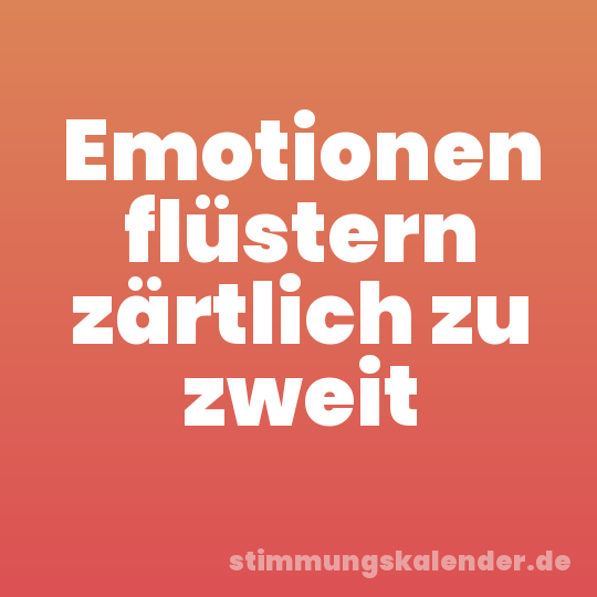 Emotionen flüstern zärtlich zu zweit