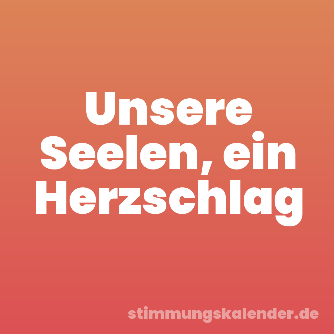 Unsere Seelen, ein Herzschlag