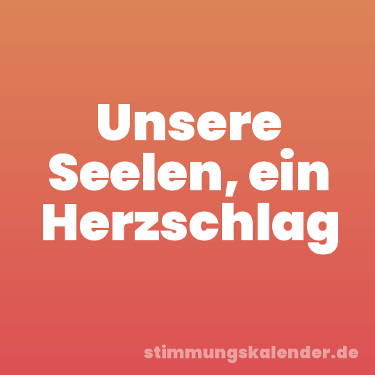 Unsere Seelen, ein Herzschlag