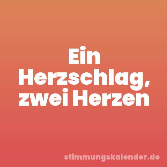 Ein Herzschlag, zwei Herzen