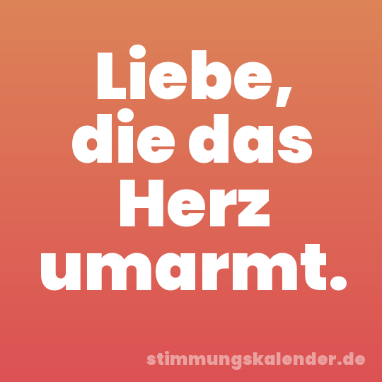 Liebe, die das Herz umarmt.