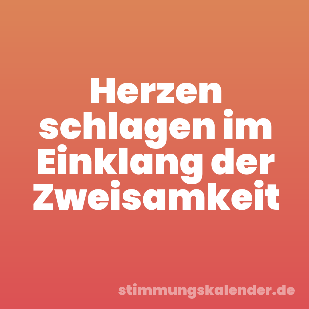 Herzen schlagen im Einklang der Zweisamkeit