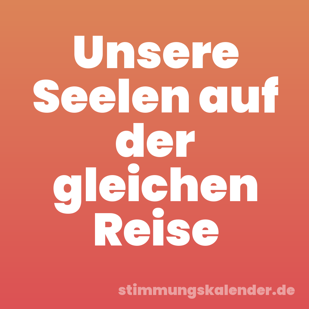 Unsere Seelen auf der gleichen Reise