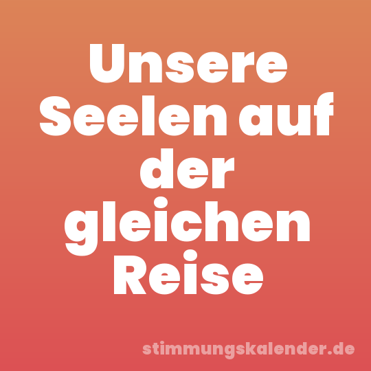 Unsere Seelen auf der gleichen Reise