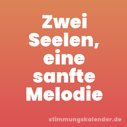 Zwei Seelen, eine sanfte Melodie