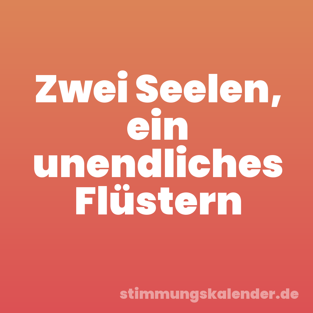 Zwei Seelen, ein unendliches Flüstern