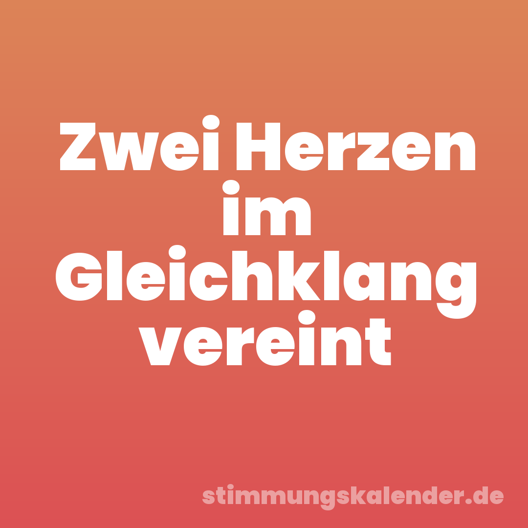 Zwei Herzen im Gleichklang vereint
