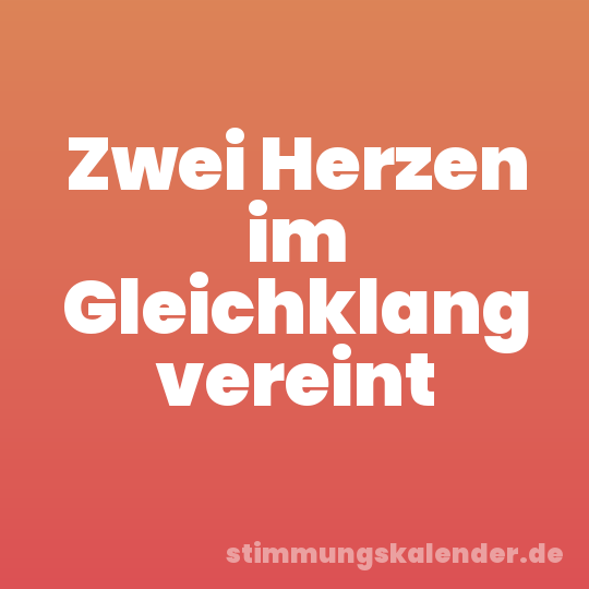 Zwei Herzen im Gleichklang vereint