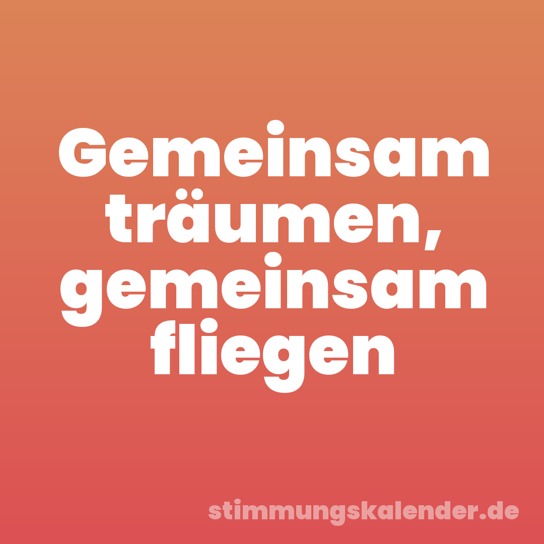Gemeinsam träumen, gemeinsam fliegen