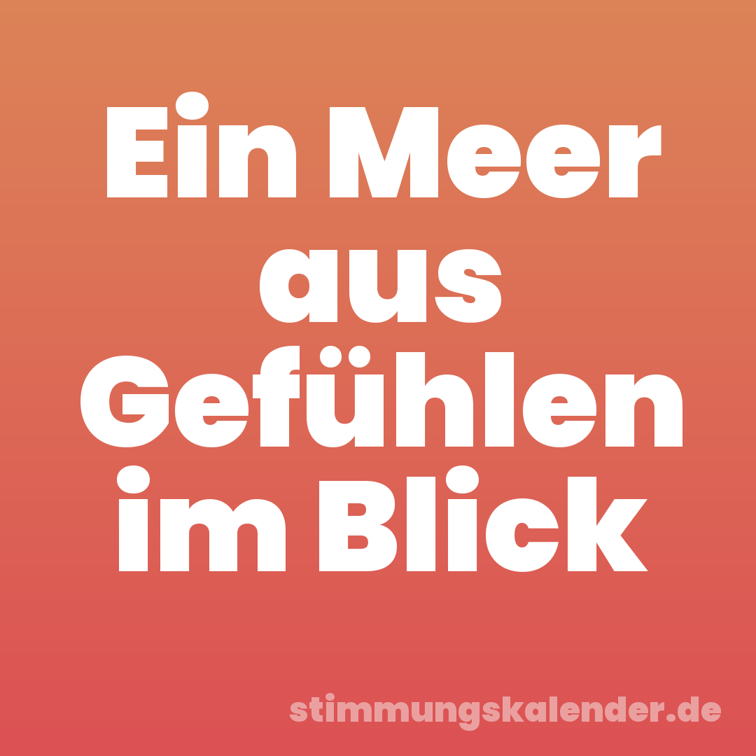 Ein Meer aus Gefühlen im Blick