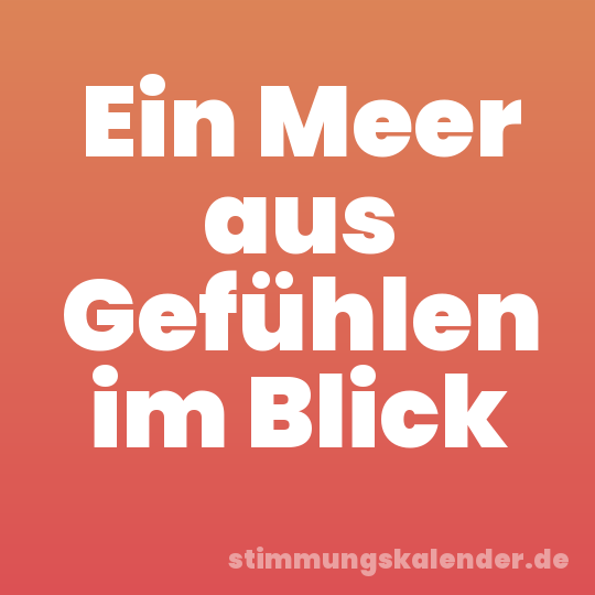 Ein Meer aus Gefühlen im Blick