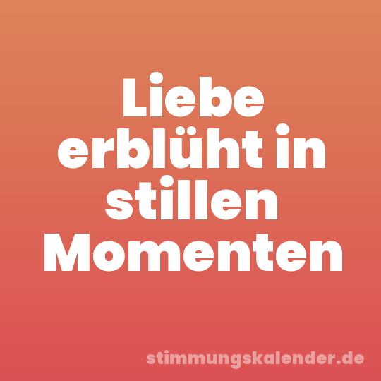 Liebe erblüht in stillen Momenten
