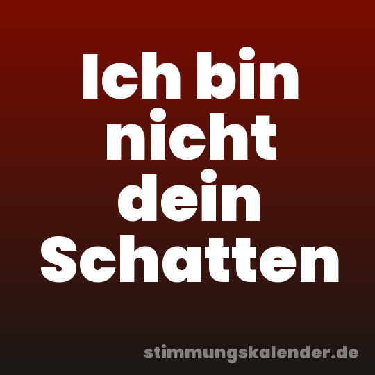 Ich bin nicht dein Schatten