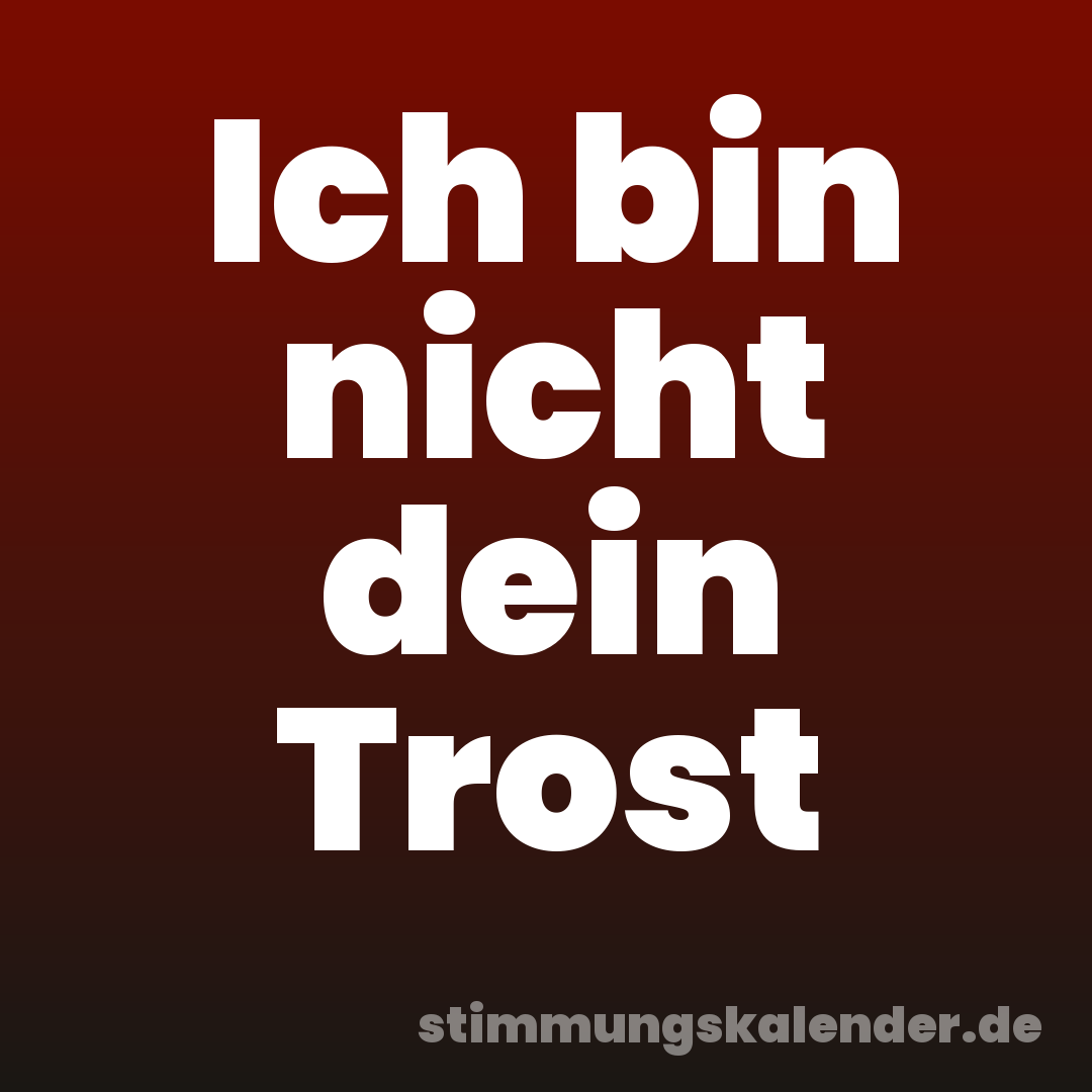 Ich bin nicht dein Trost