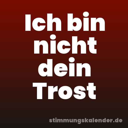 Ich bin nicht dein Trost