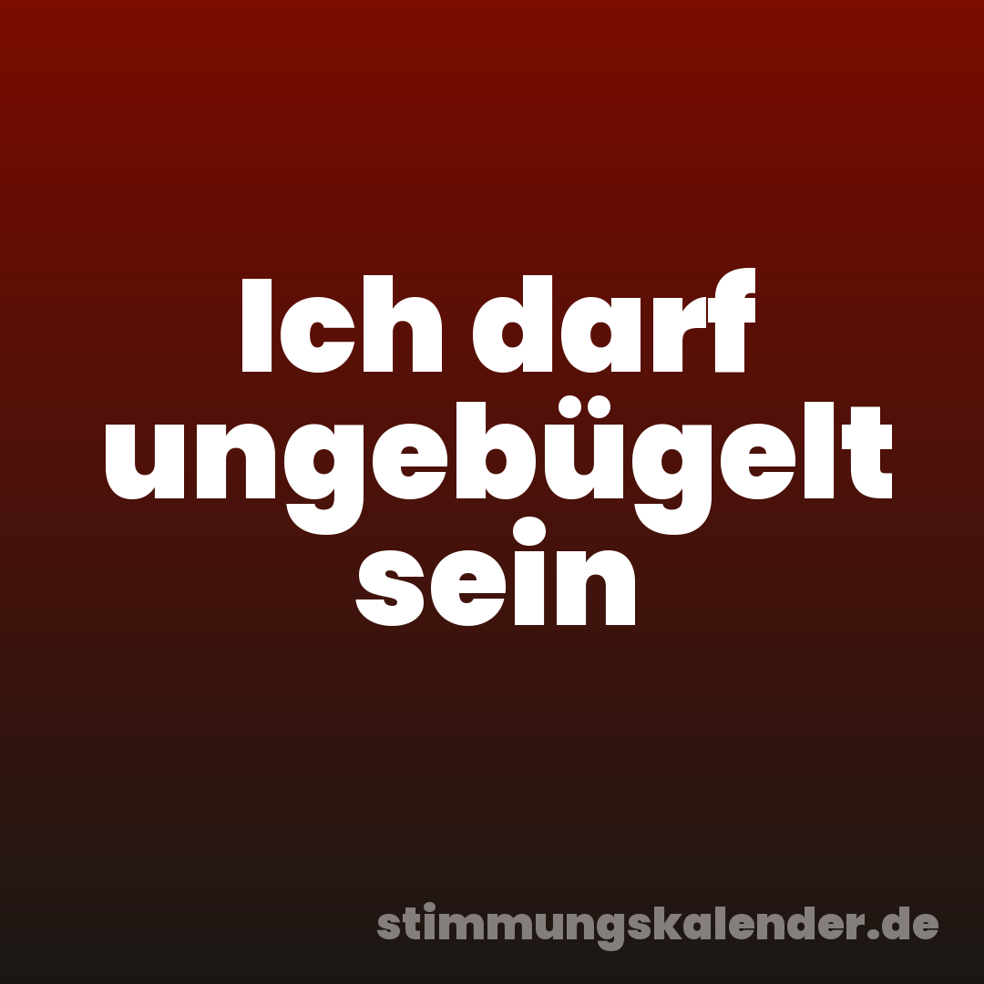 Ich darf ungebügelt sein