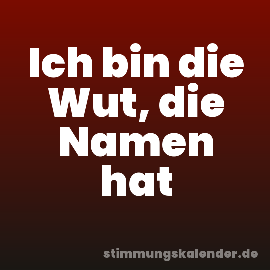 Ich bin die Wut, die Namen hat