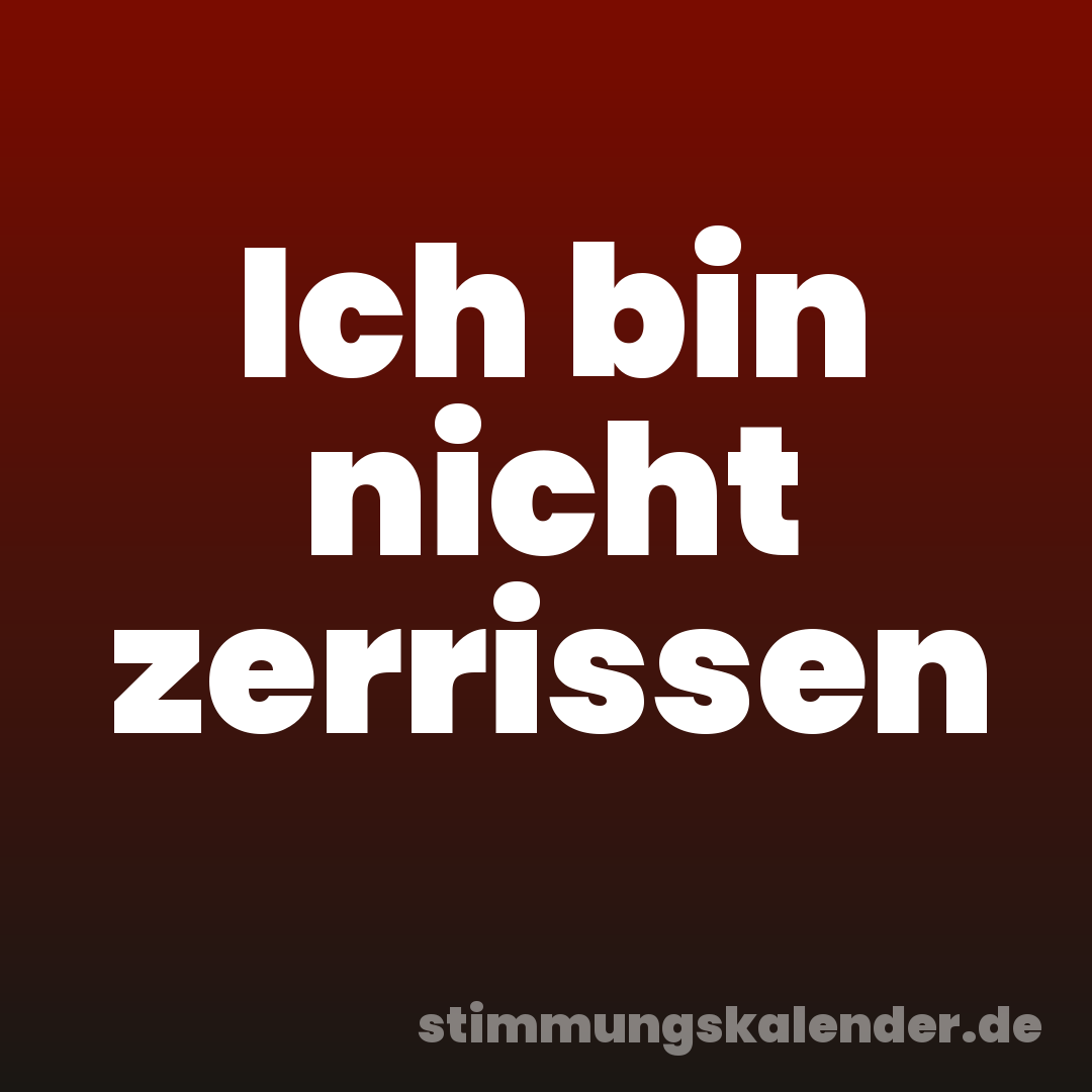 Ich bin nicht zerrissen