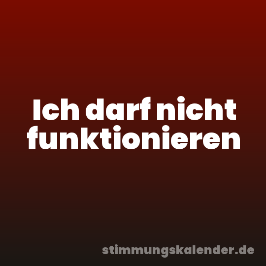 Ich darf nicht funktionieren