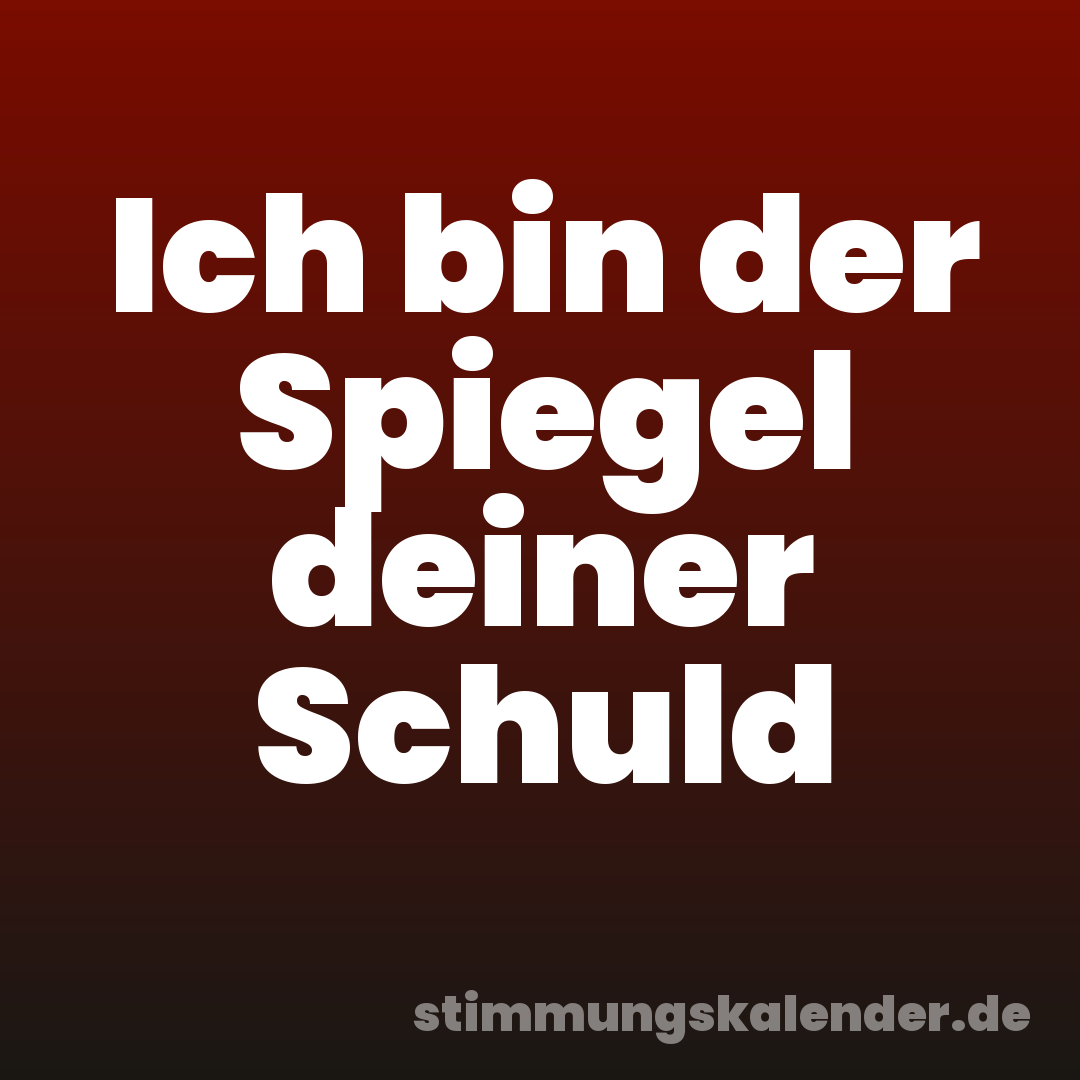 Ich bin der Spiegel deiner Schuld