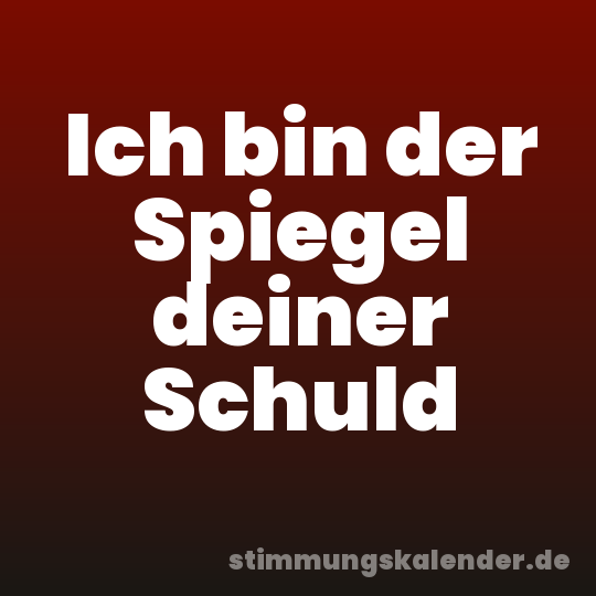 Ich bin der Spiegel deiner Schuld