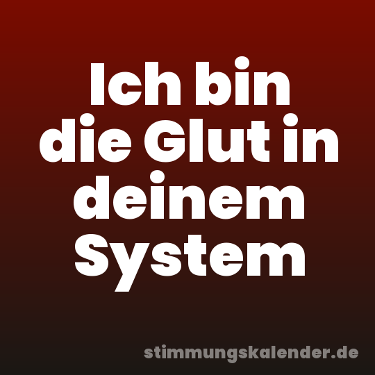 Ich bin die Glut in deinem System